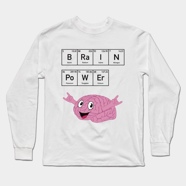 Elementary message: Brain Power Long Sleeve T-Shirt by Improgism 